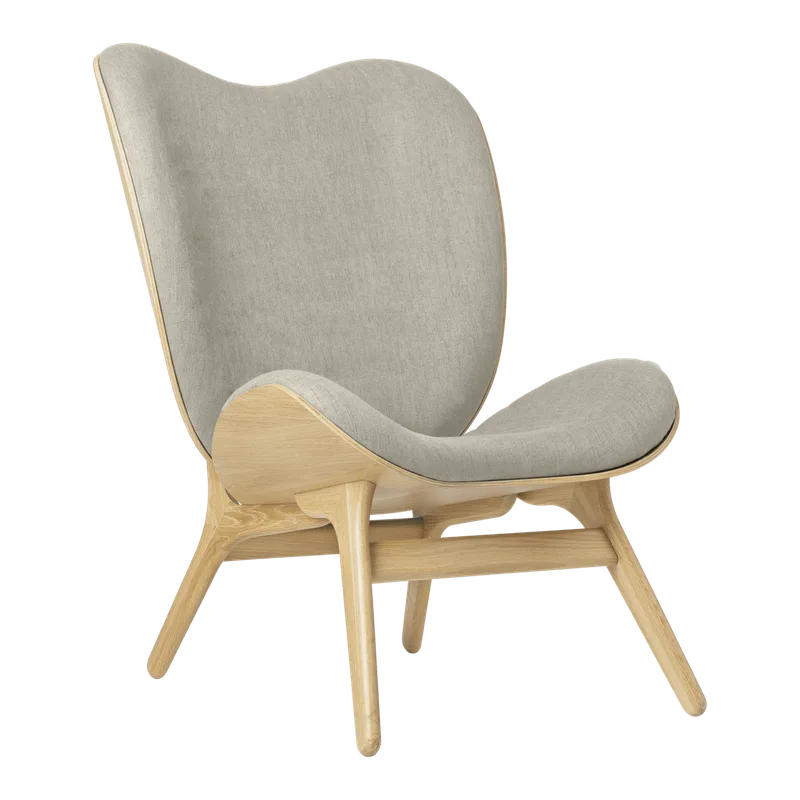 A Conversation Piece | loungestol, høj by UMAGE in Oak, White Sands – product photo