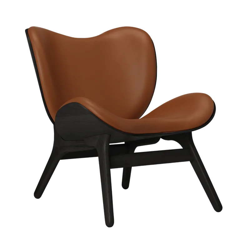 A Conversation Piece | loungestol, lav by UMAGE in Black Oak, Cognac – product photo