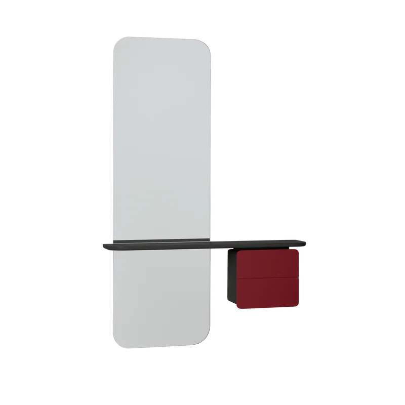 One More Look | Spejl von UMAGE in Black Oak, Ruby Red – Produktfoto