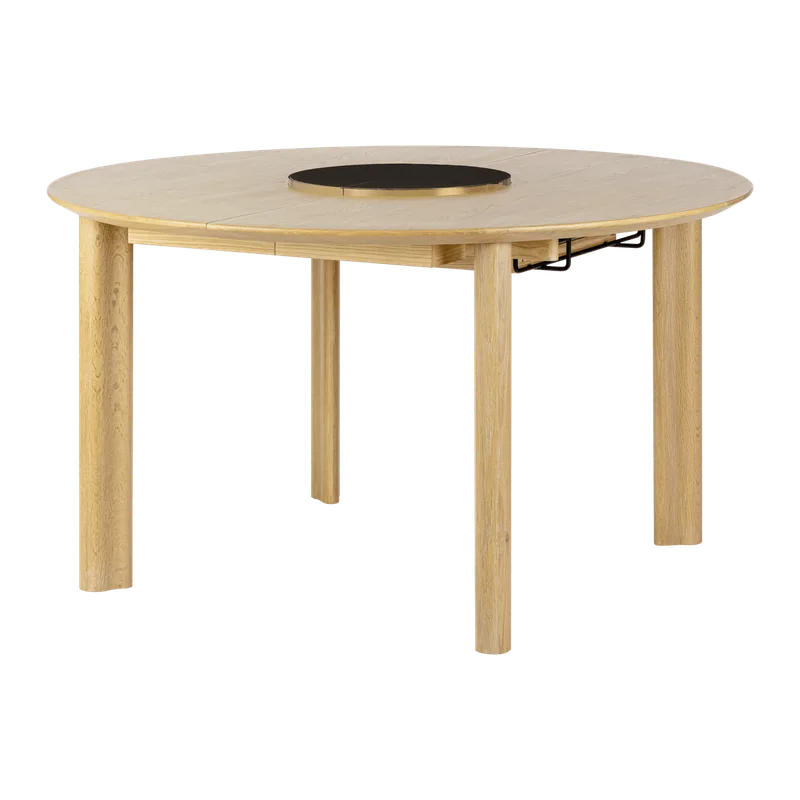 Comfort Circle | spisebord med udtræk de UMAGE en Nero brass, Smooth – photo du produit