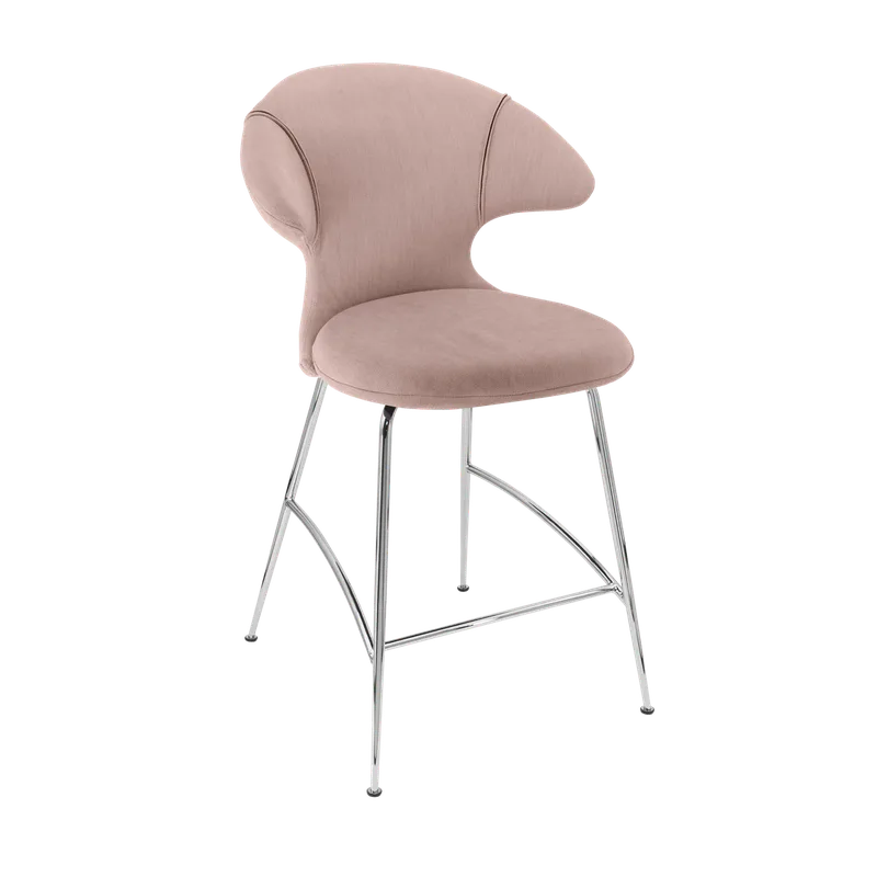Time Flies | counterstol by UMAGE in Stone Rose, Chrome – product photo