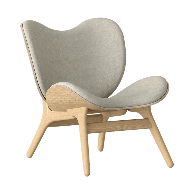 A Conversation Piece | loungestol, lav by UMAGE in Oak, White Sands – product photo