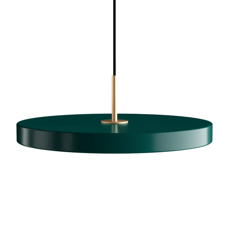 Asteria Plus | pendellampe by UMAGE in Forest Green, Brass Top, Medium – product photo