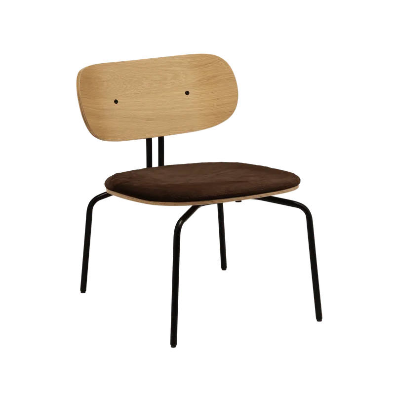 Curious | loungestol by UMAGE in Teddy Brown, Black – product photo