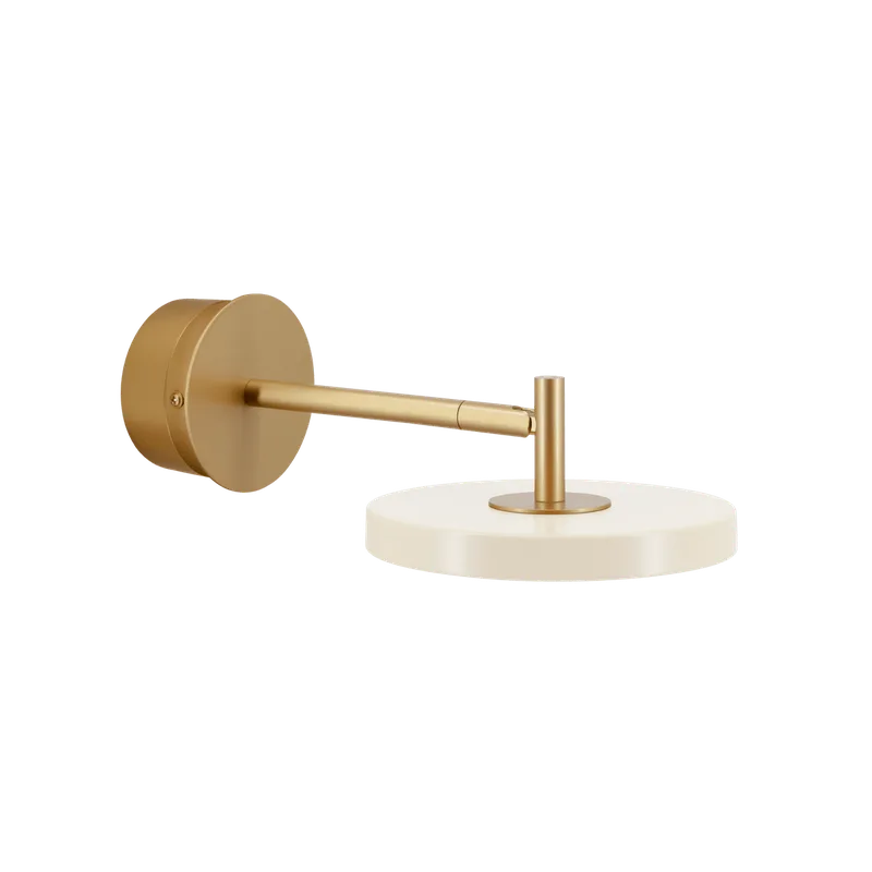 Asteria Short | væglampe by UMAGE in Brass, Pearl White, Hardwired – product photo