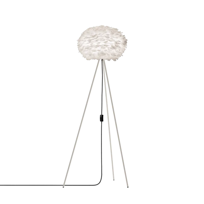Eos medium | gulvlampe von UMAGE in Tripod floor, Brushed steel – Produktfoto