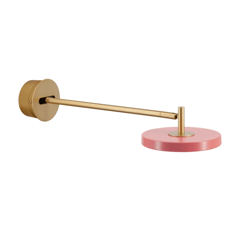 Asteria Long | wall lamp by UMAGE in Brass, Nuance Rose, Hardwired – product photo
