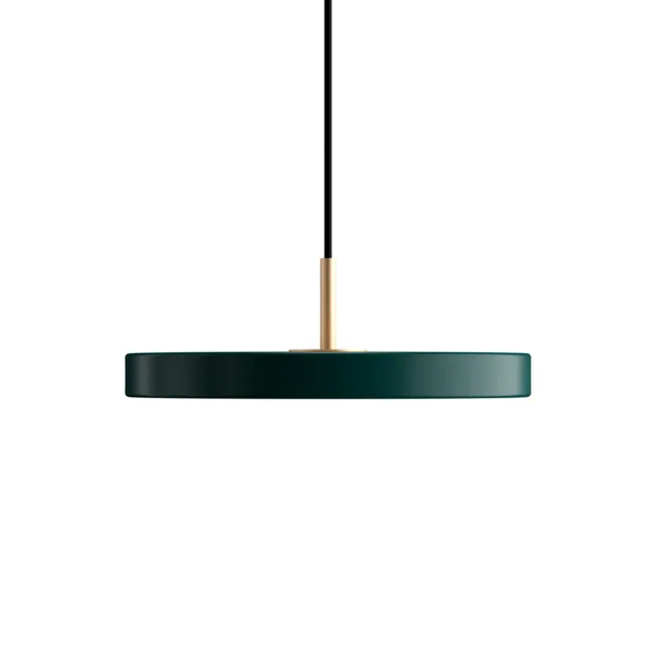 Asteria | pendellampe von UMAGE in Forest Green, Brass Top, Mini – Produktfoto