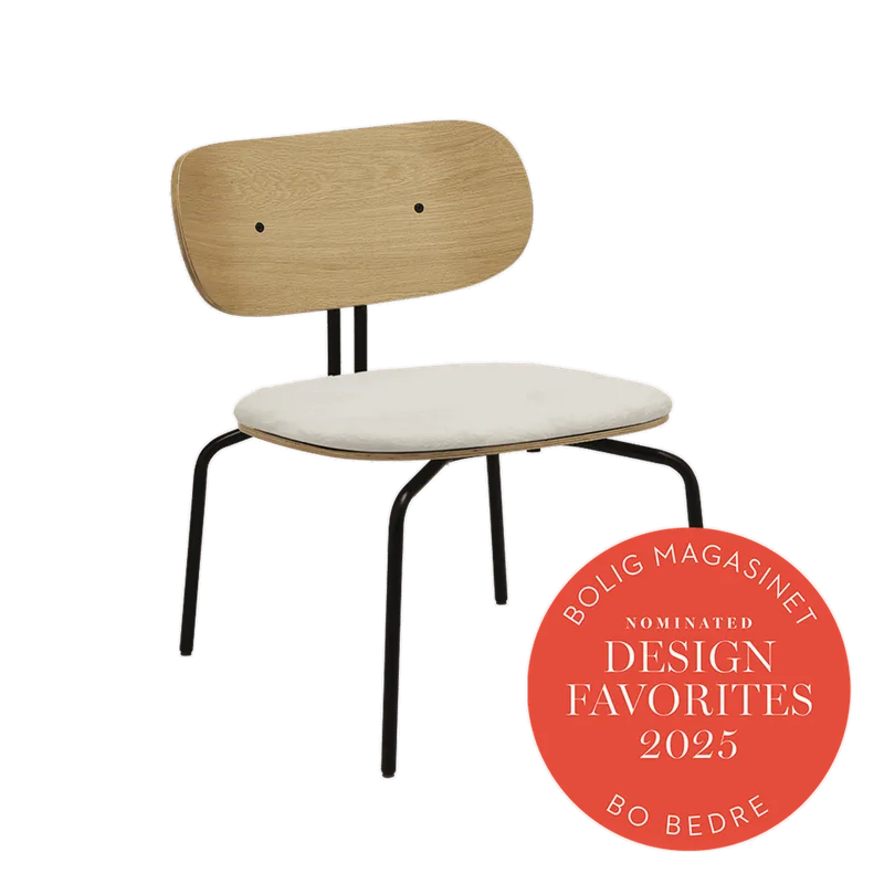 Curious | loungestol by UMAGE in White Sands, Black – product photo