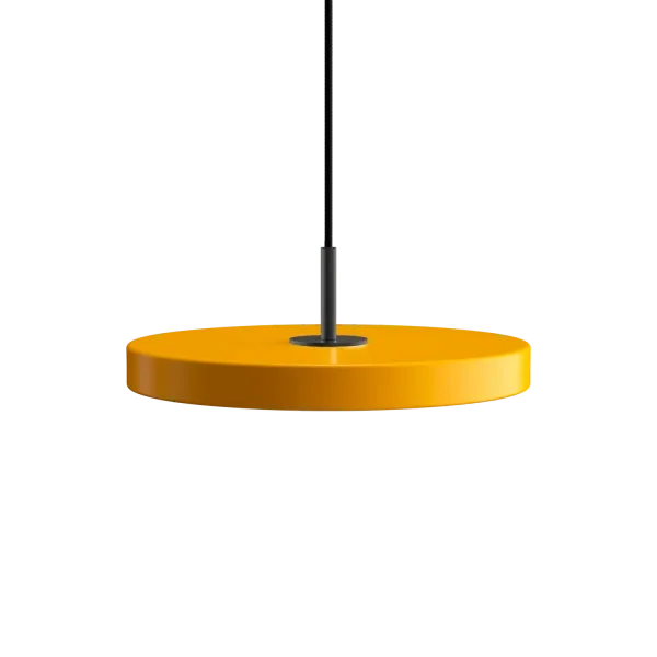 Asteria | pendellampe by UMAGE in Saffron Yellow, Black Top, Mini – product photo