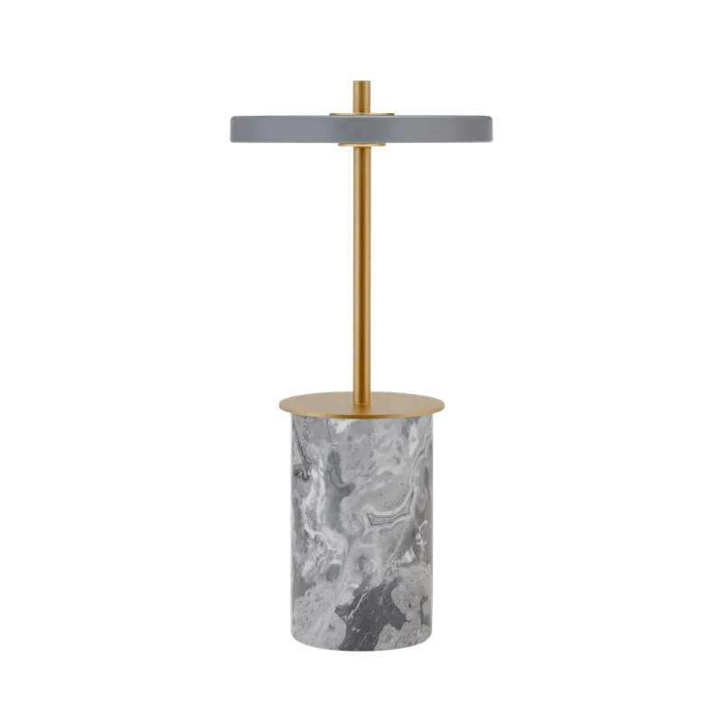 Asteria Move Mini | bærbar lampe de UMAGE en Grey marble brass – photo du produit