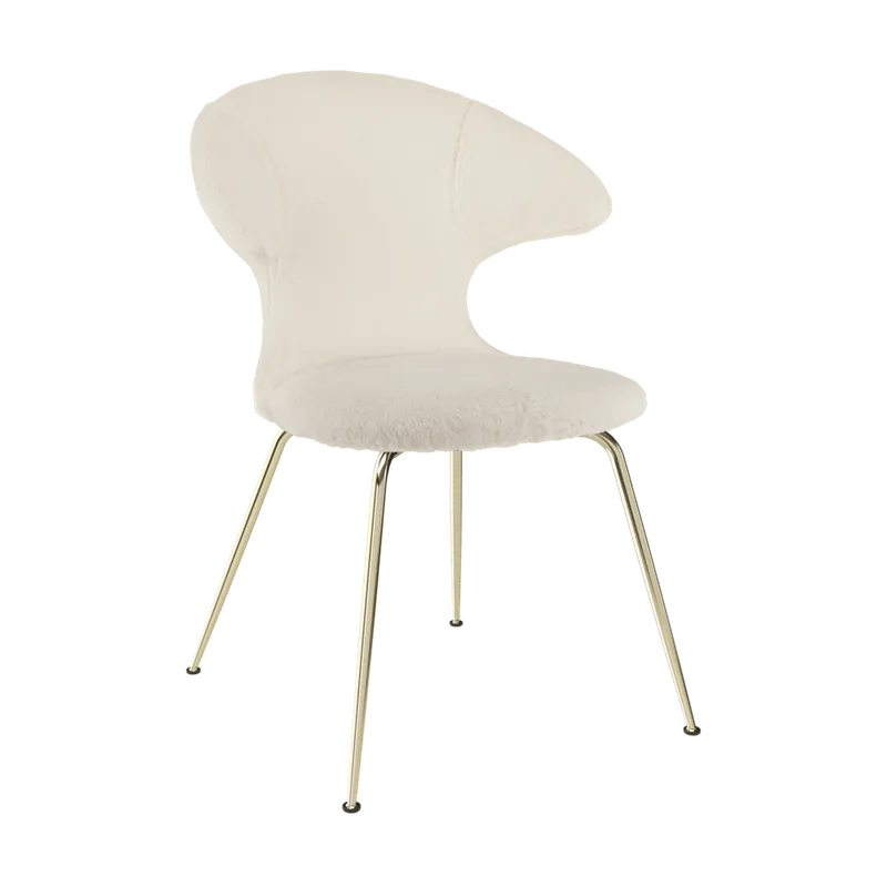 Time Flies | stol van UMAGE in Teddy White, Brass – productfoto