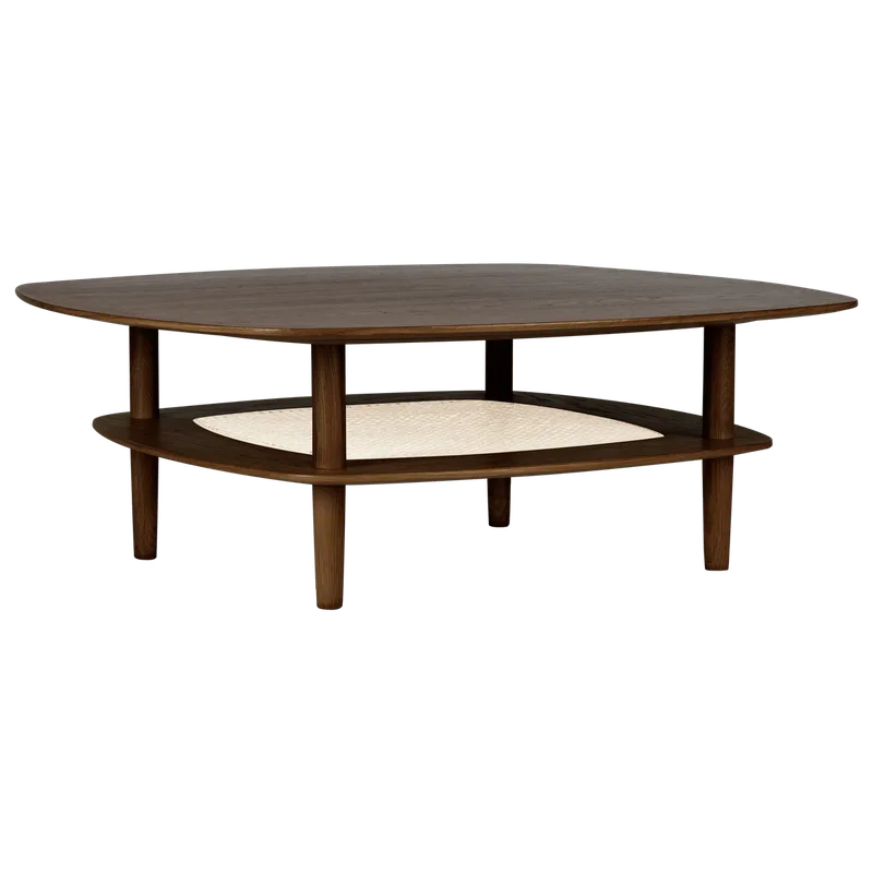 Together Smooth Square 100 | coffee table van UMAGE in Dark Oak, Low – productfoto