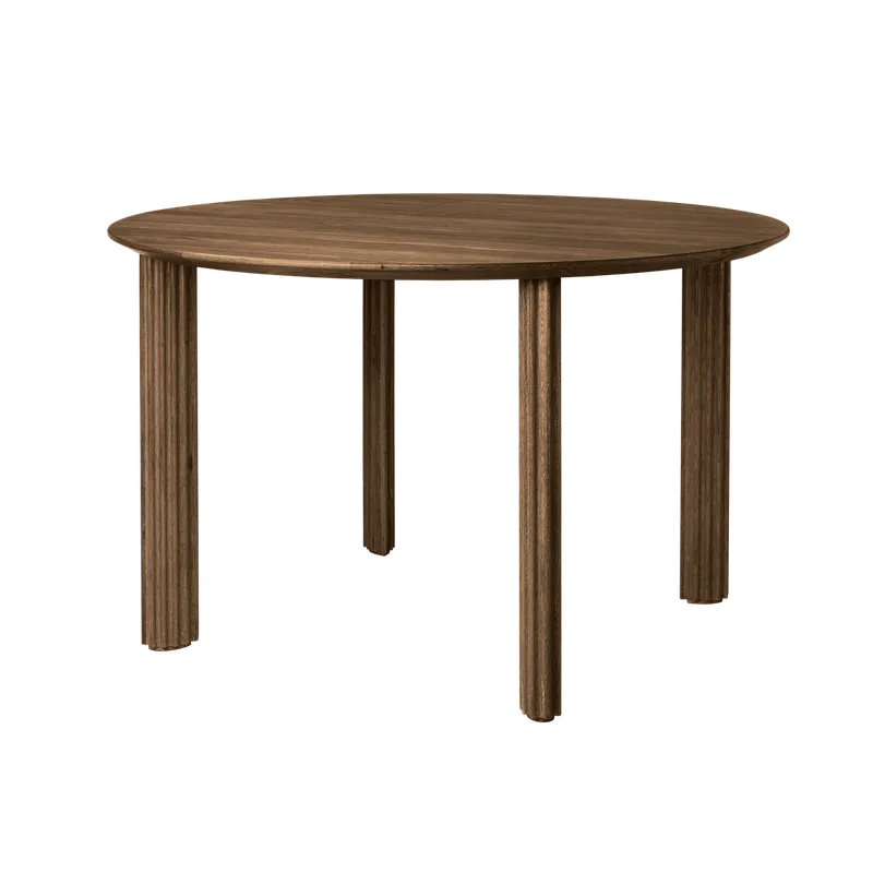 Comfort Circle | spisebord de UMAGE en Dark Oak, Rippled – photo du produit