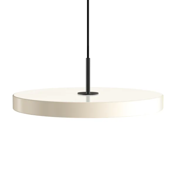 Asteria | pendellampe by UMAGE in Pearl White, Black Top, Medium – product photo