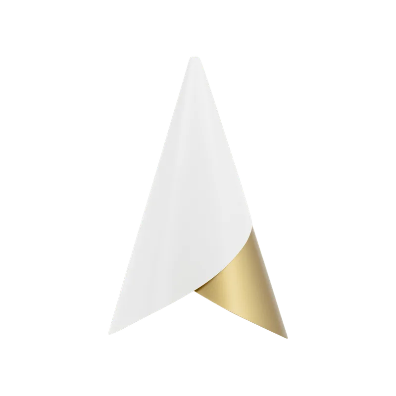 Cornet | lampeskærm von UMAGE in White/Brass – Produktfoto