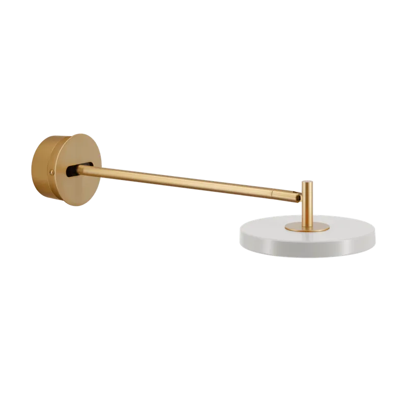 Asteria Long | wall lamp by UMAGE in Brass, Nuance Mist, Hardwired – product photo