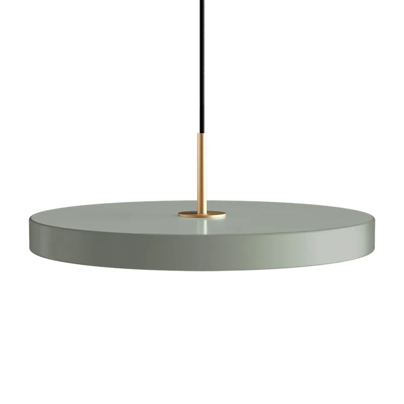 Asteria Plus | pendellampe by UMAGE in Nuance Olive, Brass Top, Medium – product photo