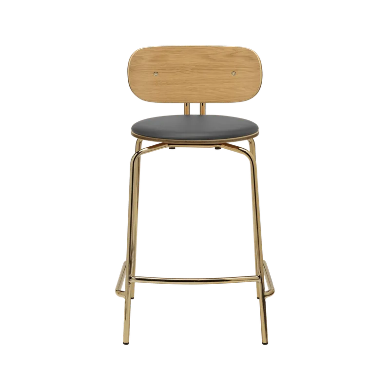 Curious Single | counter stool van UMAGE in Anthrazite, Brass – productfoto