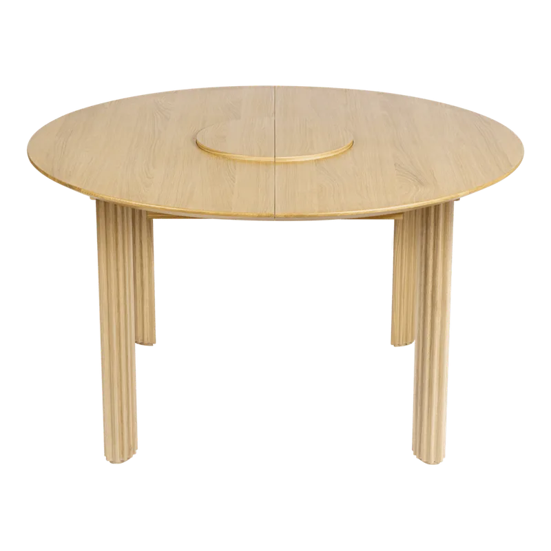 Comfort Circle | spisebord med udtræk van UMAGE in Oak, Rippled – productfoto