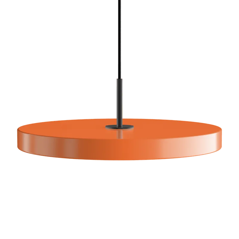 Asteria Plus | pendellampe by UMAGE in Nuance Orange, Black Top, Medium – product photo