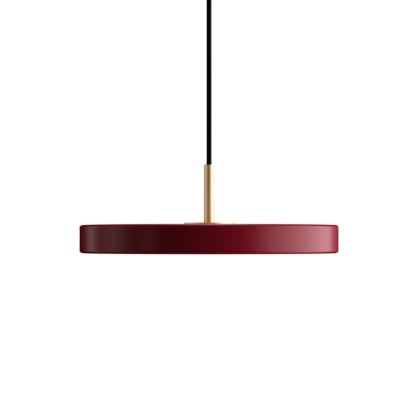 Asteria | pendellampe by UMAGE in Ruby Red, Brass Top, Mini – product photo