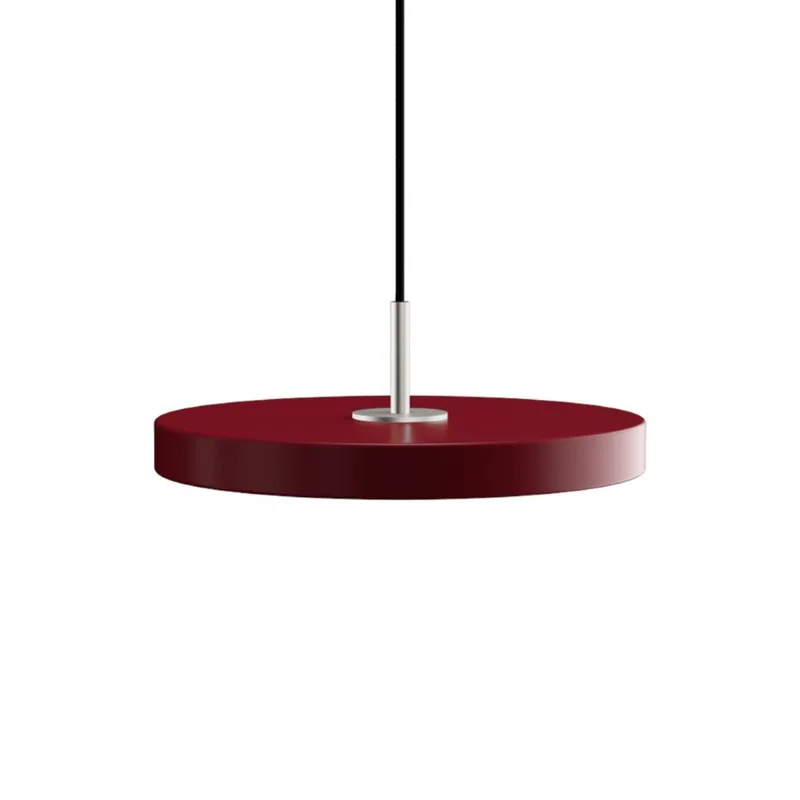 Asteria Plus | pendellampe by UMAGE in Ruby Red, Steel Top, Mini – product photo