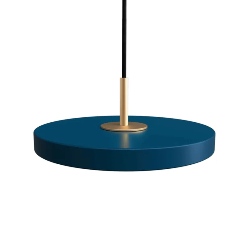 Asteria Micro | pendellampe van UMAGE in Petrol Blue, Brass Top – productfoto
