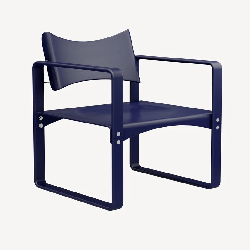 Series 270 F Armchair van VERPAN in Klein Blue – productfoto