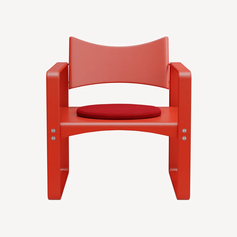 Series 270 F Armchair van VERPAN in Brown Red – productfoto