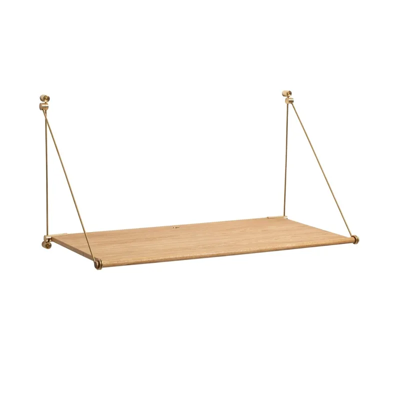 Loop Desk von We Do Wood in Eg & Messing – Produktfoto