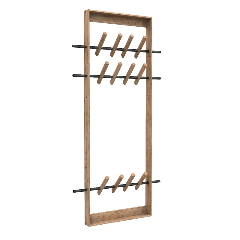 Coat Frame von We Do Wood in Bambus & Sort Stål – Produktfoto