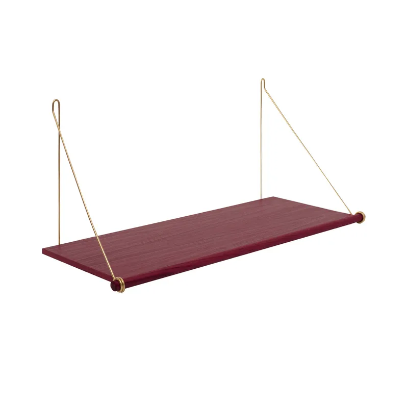Loop Shelf van We Do Wood in Dyb Bordeauxrød – productfoto