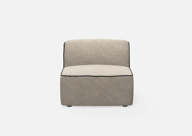 Flora Midtermodul (90 cm) by WOUD in Natural bouclé – product photo 1 of 2