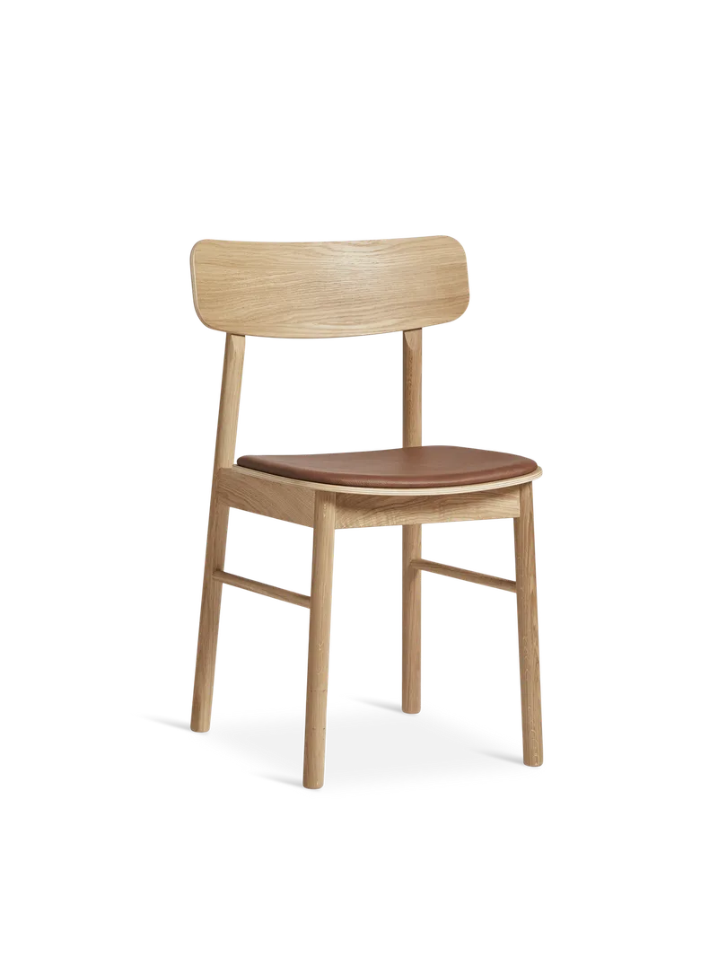 Soma Spisebordsstol by WOUD in Olieret Eg m/Læder – product photo 1 of 4