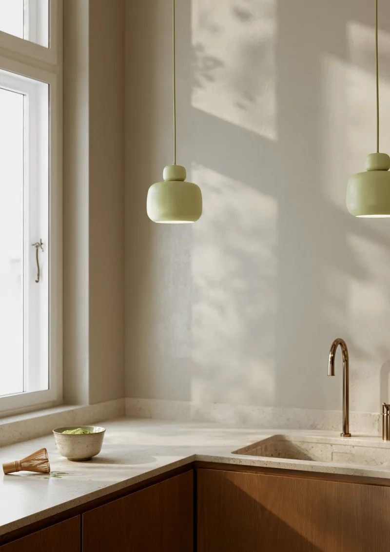 Stone Pendel (lille) by WOUD in Matchagrøn – interior photo 1 of 4