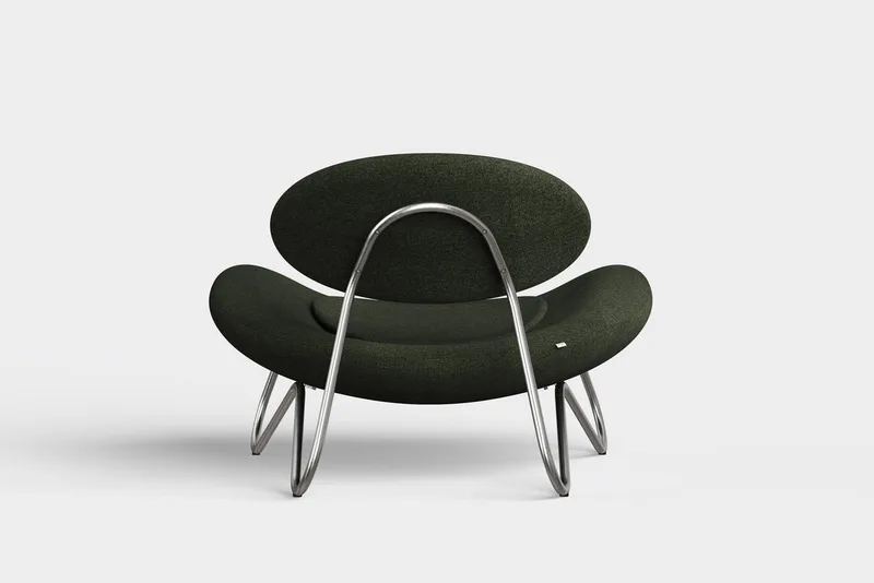Meadow Loungestol - Pine/Børstet Stål von WOUD – Produktfoto 3 von 4