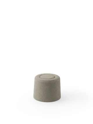 Praline Puf (Ø52 cm) - Natural bouclé van WOUD – productfoto 5 van 5