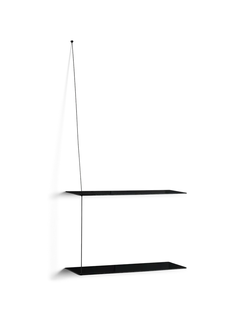 Stedge Hylde by WOUD in 60 cm, Sort metal, Sort (2 hylder) – product photo