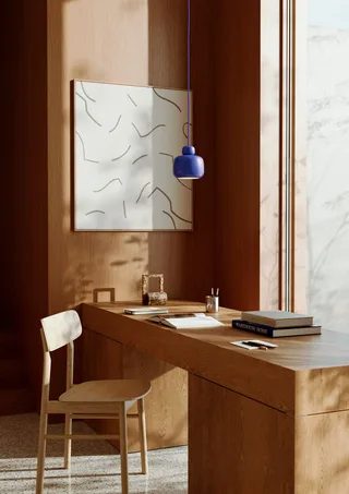 Stone Pendel (lille) by WOUD in Koboltblå – interior photo 3 of 4