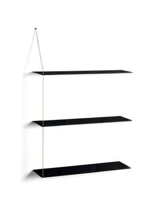 Stedge Hylde by WOUD in 80 cm, Messing, Sort (3 hylder) – product photo 2 of 2