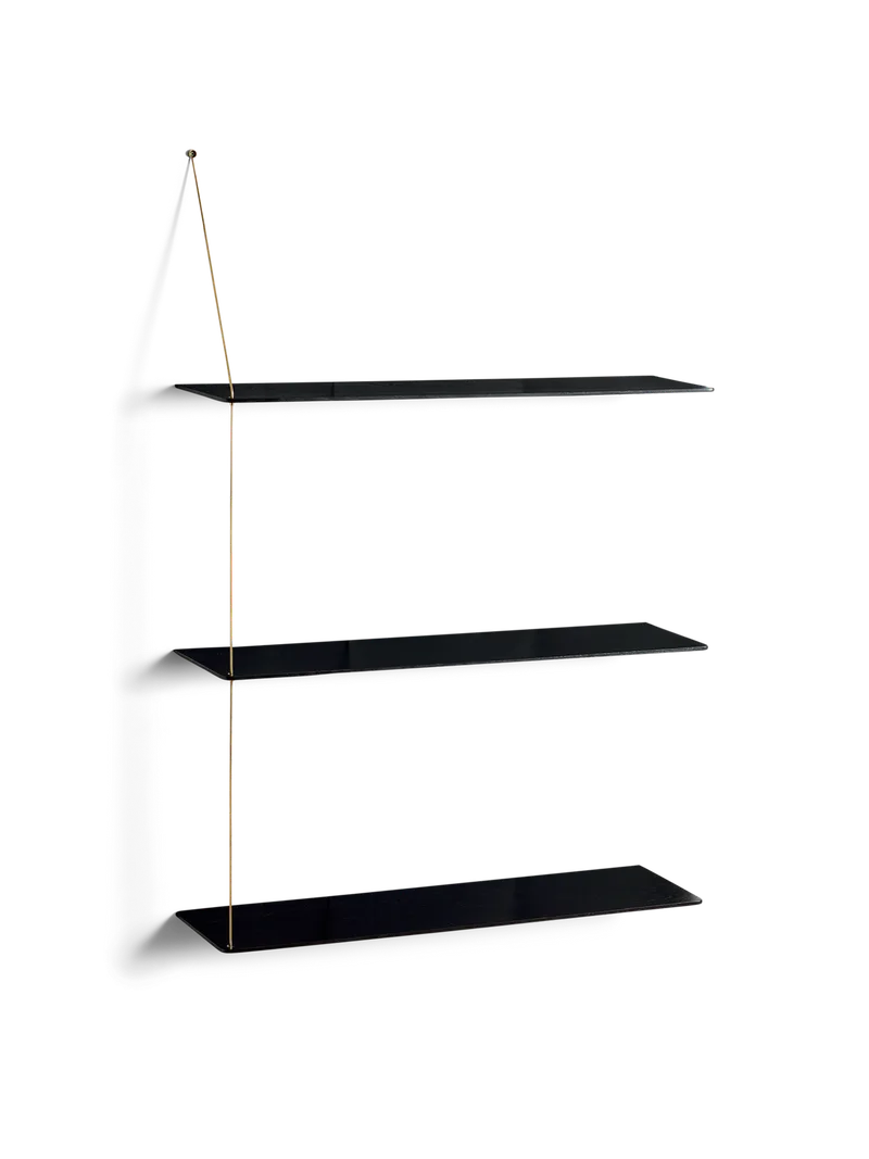 Stedge Hylde by WOUD in 80 cm, Messing, Sort (3 hylder) – product photo 2 of 2