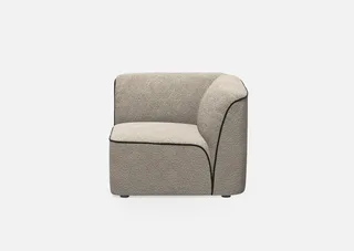 Flora Hjørnemodul de WOUD en Natural bouclé – photo du produit 2 sur 3
