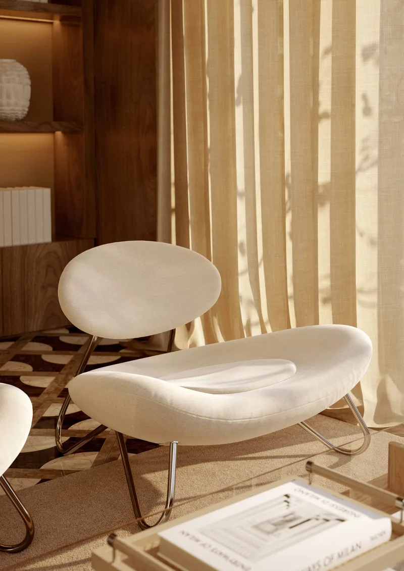 Meadow Loungestol - Hvid/Krom by WOUD – interior photo 3 of 4