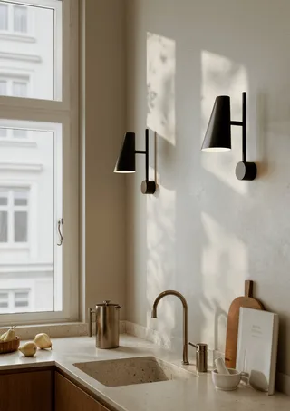 Cono Væglampe by WOUD in Sort – interior photo 3 of 5