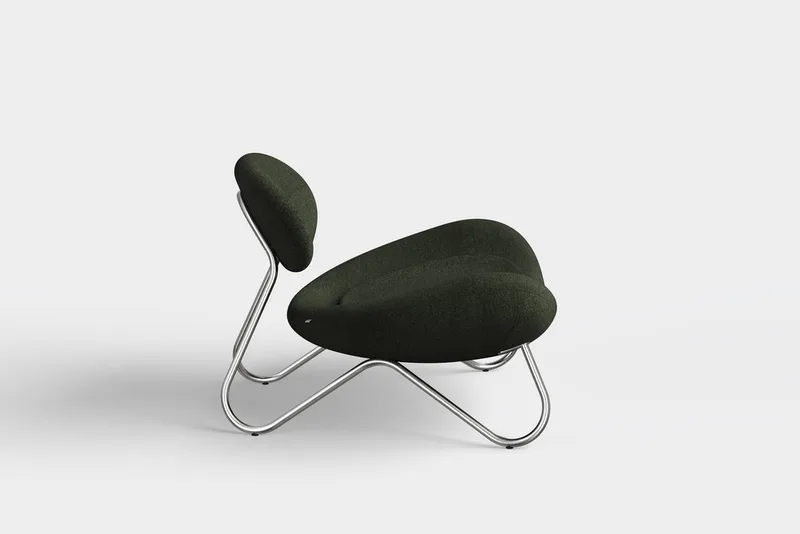Meadow Loungestol - Pine/Børstet Stål von WOUD – Produktfoto 1 von 4