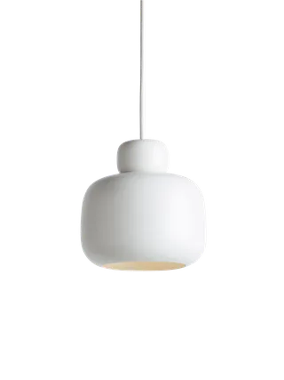 Stone Pendel (lille) by WOUD in Hvid – product photo 2 of 2
