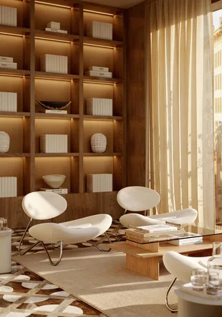 Meadow Loungestol - Hvid/Krom by WOUD – interior photo 1 of 4