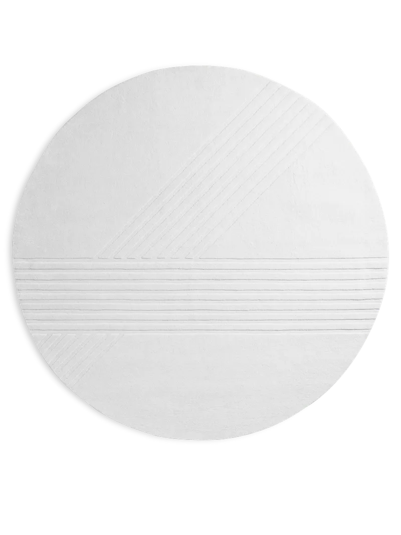 Kyoto Tæppe (Ø250 cm) van WOUD in Råhvid – productfoto 4 van 4