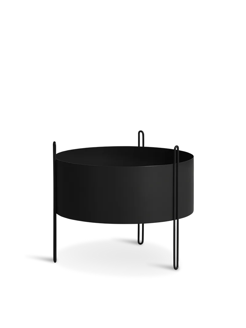 Pidestall Plantekasse (medium) van WOUD in Sort – productfoto 3 van 4
